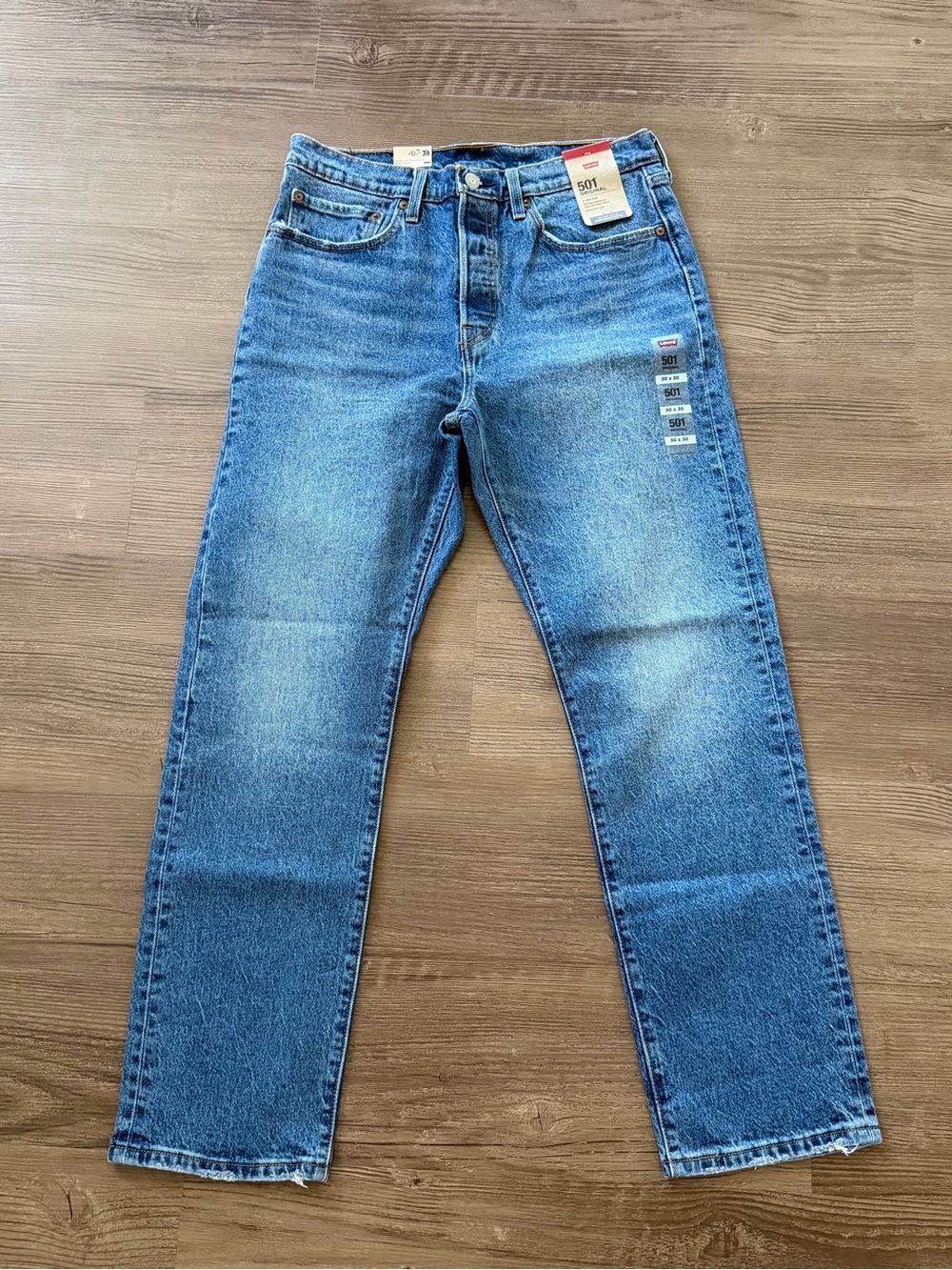 Levi’s 501 Original High Rise Straight Leg Jeans 30x30 Blue NWT